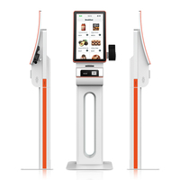 Terminal de Pedidos Autoservicio de 23.6 Pulgadas con Software SDK, para Montaje en Suelo/Escritorio/Pared, con Lector de Códigos de Barras, Gran Venta