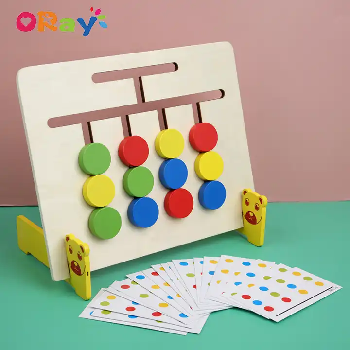 Montessori Toy Colors and Fruits Double Sided Matching Game