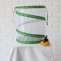 Papillon chenille élevage Portable fil d'acier cadre solide motif Animal Pop-up fermeture à glissière insecte transporteur pliable Cage