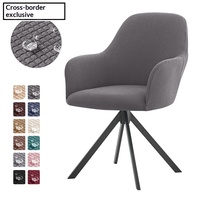 Housse de chaise de salle à manger à accoudoirs hauts, élastique, imperméable, en tissu gaufré et velours grain de maïs, style américain, pour usage domestique et hôtelier, transfrontalière