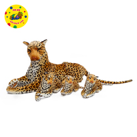 Juguete de peluche realista de leopardo, juguete de peluche de leopardo de simulación de gran tamaño