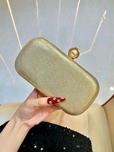 New Pearl Evening Vintage Women's Handmade Beaded <b>Clutch</b> Bag With Hasp Closure and Polyester for Wedding and Daily Use Tanjing - Product Image 4
