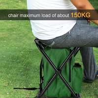 Chaise pliante d'extérieur avec porte-gobelet, légère et portable, pour le camping, la pêche, le pique-nique, la plage