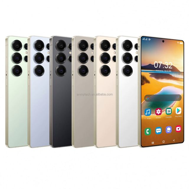 High-End S25 Unlocked Android 14 Phone 5G 7.3 Inch HD Screen 22GB RAM + 2TB ROM Smart Features Including Face Recognition MTK