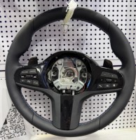 Volant en cuir pleine fleur avec garniture carbone pour BMW F10 F30 M2 F87 M3 F80 M4 F82 M5 F90 X5M E70 E60 E90 E92