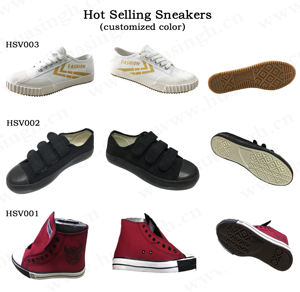 WCY，时尚白色全能户外帆布鞋印花标志学院风格硫化鞋HSV003 - Product Image 6