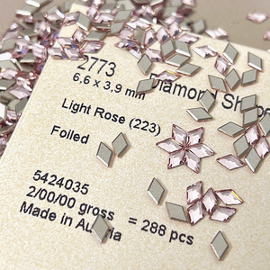 <span class=keywords><strong>Strass</strong></span> en verre authentiques modèle 2773, forme losange, dos plat, fabrication autrichienne, thermocollants, écologiques, pour bijoux dentaires et oraux - Product Image 2