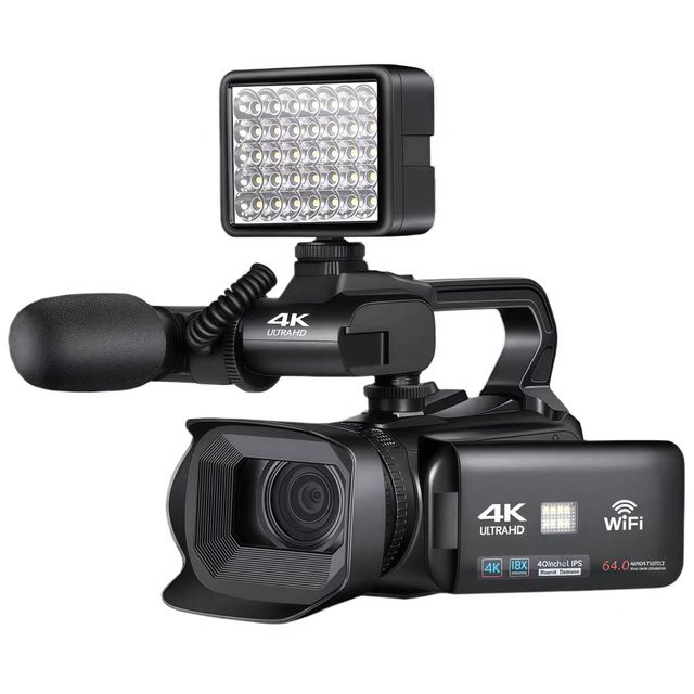 4K HD Camera 18X Digital Zoom Professional Camera 4.0-inch Liquid High-definition Touchscreen Streaming Camera