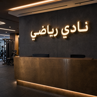 Lettres en aluminium LED préfabriquées pour projets en Arabie Saoudite, emballées pour assemblage local, fournisseur de signalétique commerciale pour hôtels