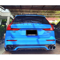 Kit carrosserie pour Volvo S60 V60, spoiler de pare-chocs arrière V60, diffuseur arrière, embouts d'échappement quadruple
