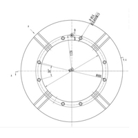 Mandrin à main à 4 mâchoires de 200mm pour couper/souder, mandrin rotateur de soudage, pince à quatre mâchoires facile à utiliser Tube carré de tuyau de tube rond