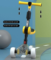 Trottinette pour enfants avec roues et plateau lumineux, trottinette à 3 roues pour tout-petits filles garçons, trottinette pour enfants