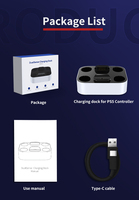 Original Factory PS5 Dual Controller Ladegerät mit Typ-C-Kabel-Docking für Sony Playstation PS5 Dual sense Schnell ladestation