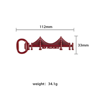 Personalizado <span class=keywords><strong>San</strong></span> <span class=keywords><strong>Francisco</strong></span> Golden Gate Bridge 3D Metal Tourist Souvenirs Nevera Imán Abrebotellas - Product Image 5