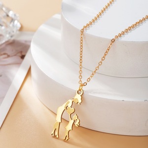 Collier Mère et Fille Personnalisé Mode Fête des Mères Rétro Créatif Pendentif Maman Colliers - Product Image 1