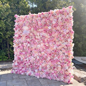 ฉากหลังงานแต่งงานแบบม้วนเก็บได้ ลายดอกไม้ 3 มิติ สำหรับงานอีเว้นท์ ปาร์ตี้ ถ่ายรูป ตกแต่งเวที - Product Image 5