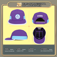 Casquettes à visière plate bicolores avec logo personnalisé, logo imprimé, séchage rapide, pour le camping, la pêche, les voyages, casquettes en nylon à 5 panneaux pour la course à pied, la plage, les activités de plein air, unisexe