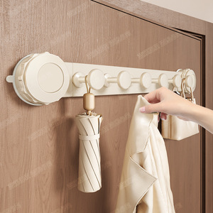 Wall Mounted Suction Cup Hooks Heavy Duty Clothing Organizer Rectangle Shape No Drilling Required For Door Back Storage - Product Image 3