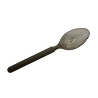 Ensemble de fourchettes, cuillères et couteaux jetables en plastique noir et blanc PS/PP transparent, en vrac, pour fêtes, modèle Hong Er CU210/CU211/CU212