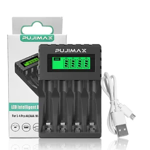 PUJIMAX Portable Battery Charger Aaa Aa Rechargeable Battery Charger 1.2v Remote Control Fan Kid Toys Batteries Chargers