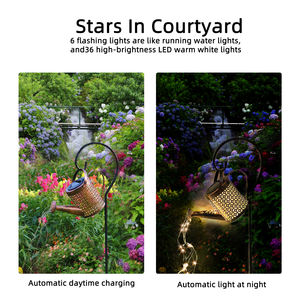 Al Aire Libre Patio Camino Planta Luces de vid Solar Impermeable Luces de hadas Colgante Cascada de metal Luz de <span class=keywords><strong>regadera</strong></span> solar - Product Image 4