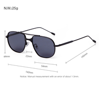 STYZ31007M Lunettes de soleil polarisées à double pont en métal, style aviateur rétro, protection UV400, pour hommes et femmes, vente en gros