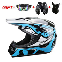 Casque de motocross pour adultes unisexe rose intégral avec lunettes, gants et cache-cou offerts, pour toutes les saisons