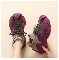 Chaussures de sport pour femmes tendance automne 2025, style rétro, tissage volant, décontractées, polyvalentes, tige en polyester, semelle intermédiaire en EVA, semelle extérieure en TPR