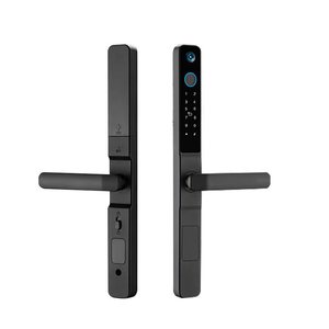 Cerradura Inteligente para Puerta Qleung S617 2max con Huella Dactilar, Contraseña, Control por Aplicación, Cámara con Ojo de Gato, Resistente al Agua IP65, Negra - Product Image 1