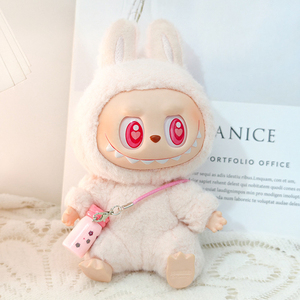 Labubu V1/V2/V3 Stofftier 15/17cm Vinyl Cartoon Puppe Zubehör mit Kamera dekorativen Wasserkocher - Product Image 5