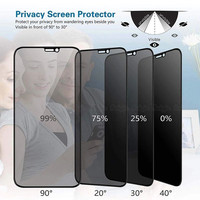 Protections d'Écran de Confidentialité en Verre Trempé Anti-Espion Personnalisées (OEM) pour iPhone 13 14 15 16 Plus Pro Max 12 Pro XR XS Max