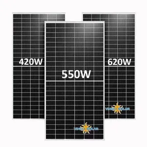 YingliソーラーモジュールLongiSolar 540W 545W 550 W 555W 560Wモノラルソーラープレート550ワットストックソーラーおよび太陽光発電パネル