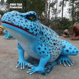 Modèle de grenouille bleue animatronique personnalisé pour le monde des insectes ou robot insecte interactif géant pour parc à thème - Product Image 1