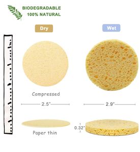 Éponge nettoyante pour le <span class=keywords><strong>visage</strong></span> à prix avantageux, éponge compressée en cellulose pour le démaquillage, éponge pour le <span class=keywords><strong>visage</strong></span> - Product Image 2