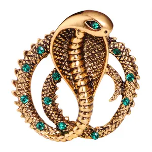 Hot selling designer brooches and pins pins men suit accessories diamond cobra snake brooch wholesale broches pins brooches