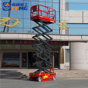 מפעל אספקת מיני קטן ידני סוללה כוח חשמלי לדחוף סביב מעלית מספריים סוג משיכת עבודה אווירית פלטפורמת לבית בשימוש - Product Image 5