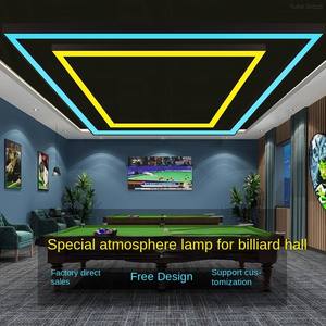 Perfil de Aluminio para Lámpara sin Costuras, Lámpara LED Rectangular Lineal Moderna para Sala de Billar, Garaje, Residencial - Product Image 2