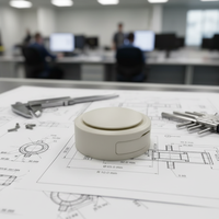 Balise programmable SCiE5 IoT BLE5.0 pour suivi/positionnement en intérieur, petite taille, avec bouton-poussoir, buzzer et indication RGB