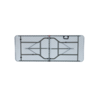 Table pliante portable blanche moderne pour les repas en plein air Table de banquet en plastique longue pour les hôtels, les mariages Vente en gros de panneaux de bois style