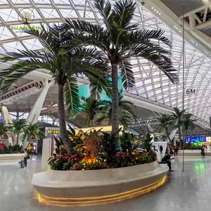 Aspecto personalizado, diseño de interiores hecho a mano Natural, decoración del hogar, palmera grande Artificial, cocotero para proyectos de ingeniería, Biblioteca de museo