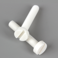 Vis à tête fendue en polypropylène (PP) métriques M2 M3 M4 M5 M6 M8 – Vis à tête cylindrique fendue en plastique