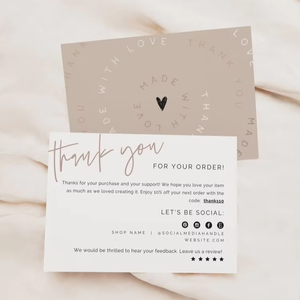 Cartoline 'Grazie' Personalizzate con Logo, Stampa in Lamina d'Oro su Carta Artistica 350gsm, Biglietti d'Auguri Promozionali per Regali Aziendali - Product Image 1