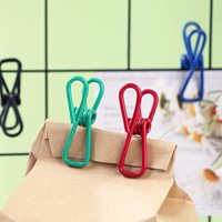Clip de puce Clip en acier enduit de PVC pratique adapté aux vêtements de sac de puce d'emballage alimentaire