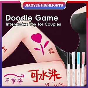 Accessoires pour adultes, peinture corporelle pour couples |   Marqueurs lavables pour jeux intimes - Stylos de gribouillage <span class=keywords><strong>érotique</strong></span>s SM - Product Image 2