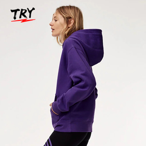 Felpe Casual <span class=keywords><strong>con</strong></span> <span class=keywords><strong>cerniera</strong></span> 1/4 <span class=keywords><strong>con</strong></span> cappuccio 100% cotone felpe larghe e per il tempo libero e Pullover <span class=keywords><strong>con</strong></span> tasca per le donne - Product Image 5