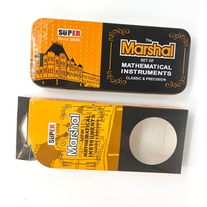 High Quality Metal 9pcs Marshal Geometry Box for School Girls, Geometry Box for <b>Kids</b> - Product Image 1