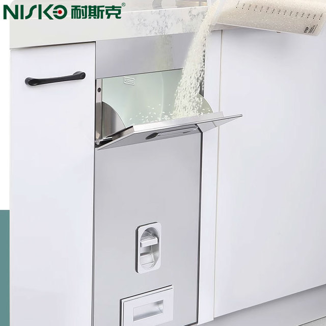 Large Capacity Kitchen Steel Rice Dispenser with Lid Grain Dispenser Dry Container Furniture Hardware Product