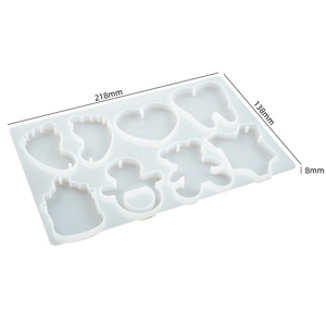 DM868 Love Tooth pendente orso in resina epossidica <span class=keywords><strong>stampo</strong></span> per souvenir bambino a forma di piede portachiavi in Silicone <span class=keywords><strong>stampo</strong></span> per la <span class=keywords><strong>torta</strong></span> di anniversario strumenti - Product Image 6