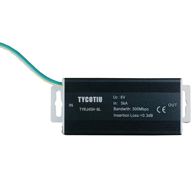 TY-RJ45 Industrial 19" DIN Gigabit Ethernet Surge Protection Device with SPD Lightning Arrestor