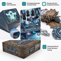 Jeu de société d'aventure sur le thème des ruines marines, personnalisé OEM, imprimé, vente en gros, Dark Fantasy, écologique, durable, cartes de jeu de stratégie, dés